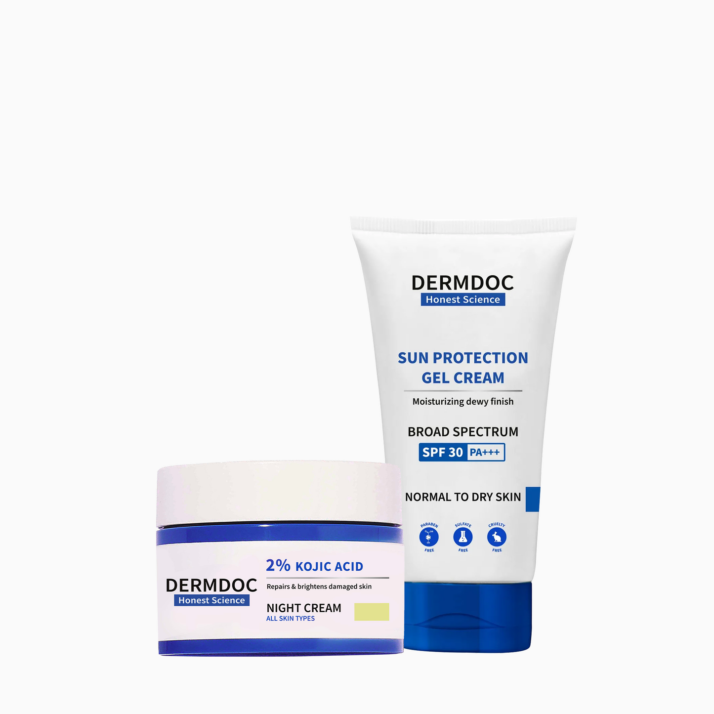 DERMDOC Glow & Protect Combo | Sunscreen + Night Cream for Skin Brightening