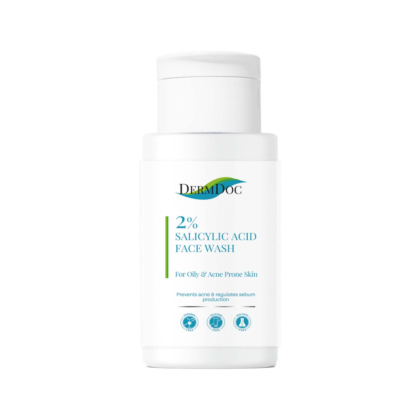 DermDoc 2% Salicylic Acid Anti Acne Face Wash For Clear & Acne Free Skin (60ml)