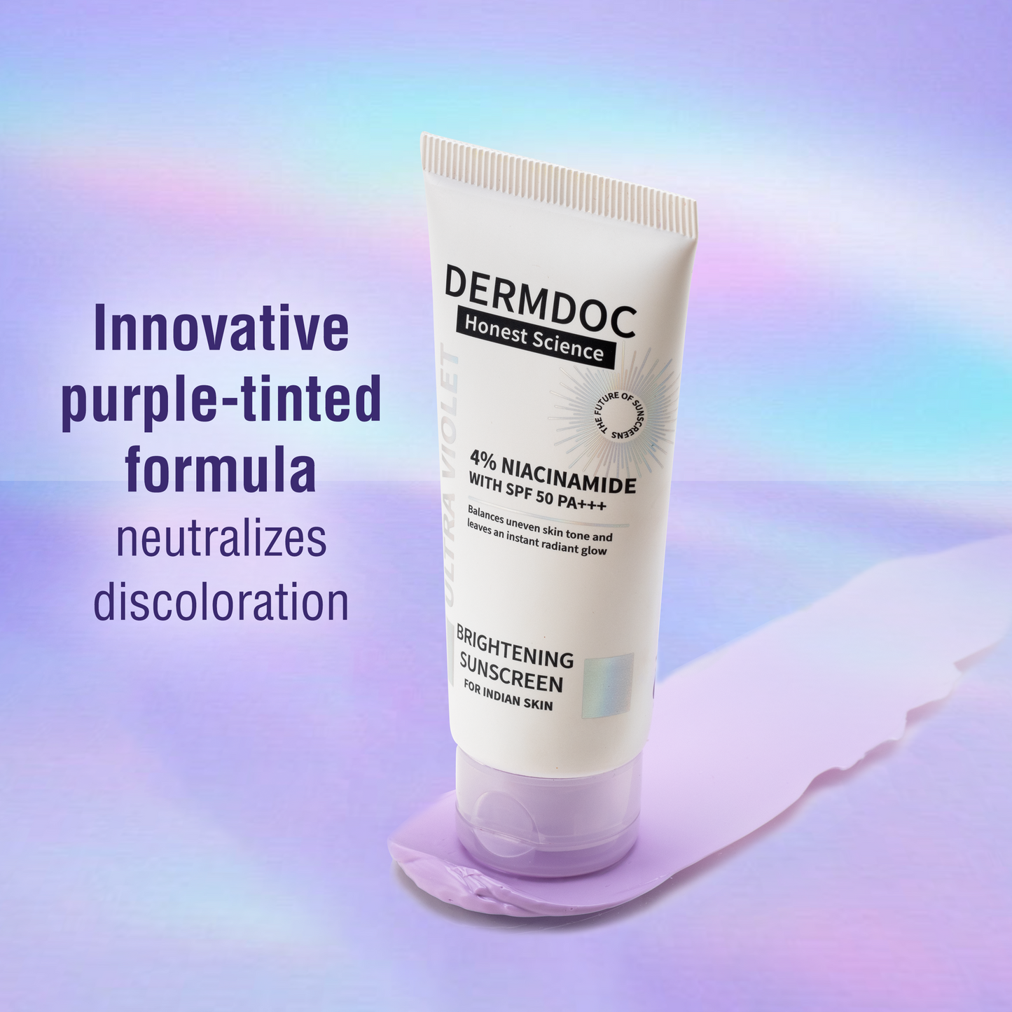 DERMDOC 4% Niacinamide with SPF 50 PA +++ Brightening Sunscreen (50 gm)