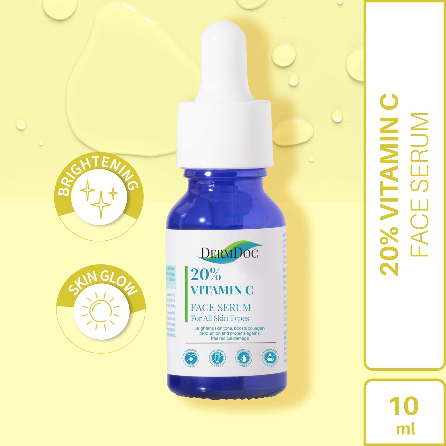 DermDoc 20% Vitamin C Face Serum (10 ml)