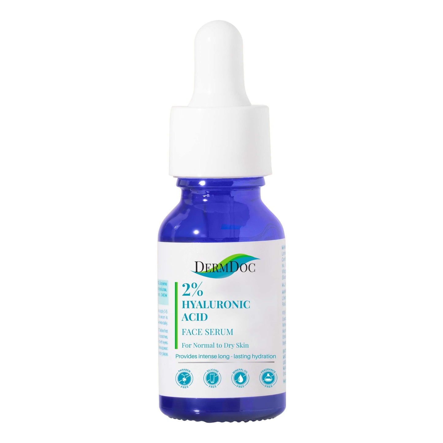 Dermdoc 2% Hyaluronic Acid Face Serum for Dry Skin (15 ml)