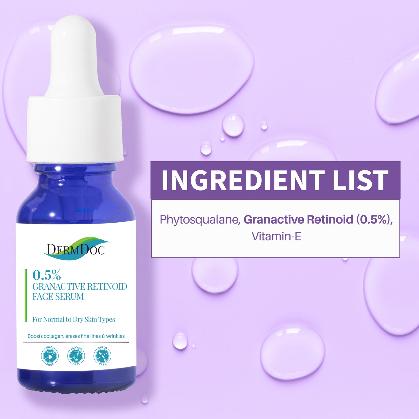 DermDoc 0.5% Retinol Serum (Granactive Retinoid) (10 ml)