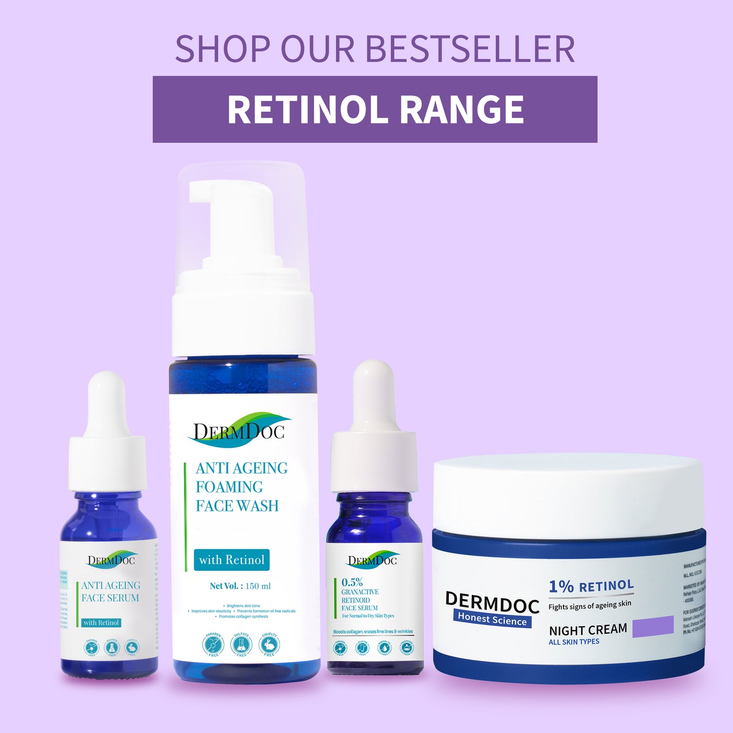 DermDoc Age Repair Face Serum with Retinol & Niacinamide (10 ml)