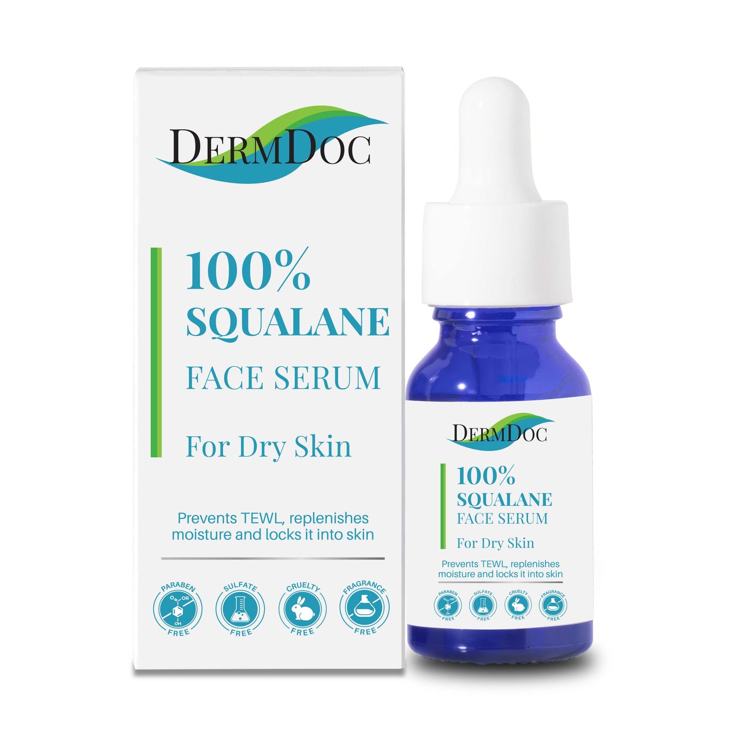 DermDoc 100% Squalane Face Serum For Skin Nourishment & Hydration (10 ml)