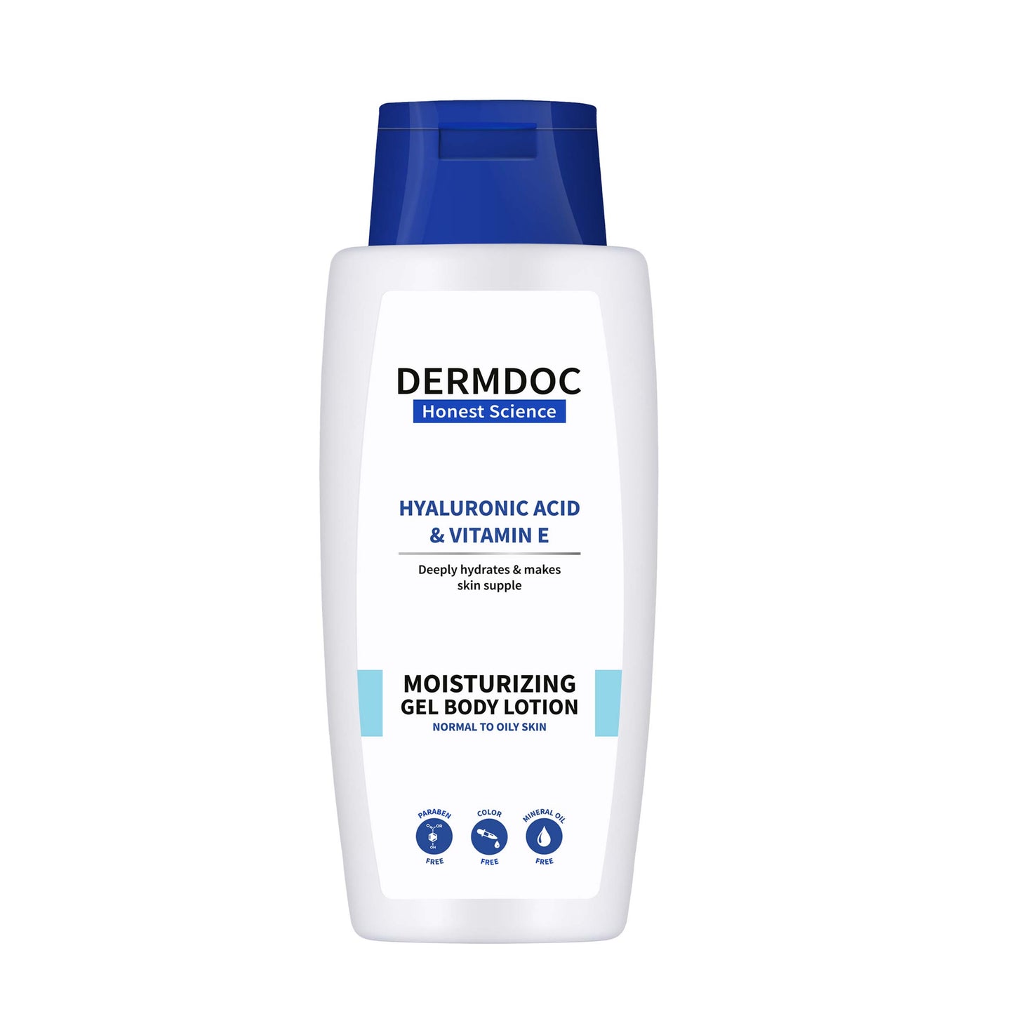 DermDoc Hyaluronic Acid & Vitamin E Gel Body Lotion For Hydration & Moisturization (200ml)