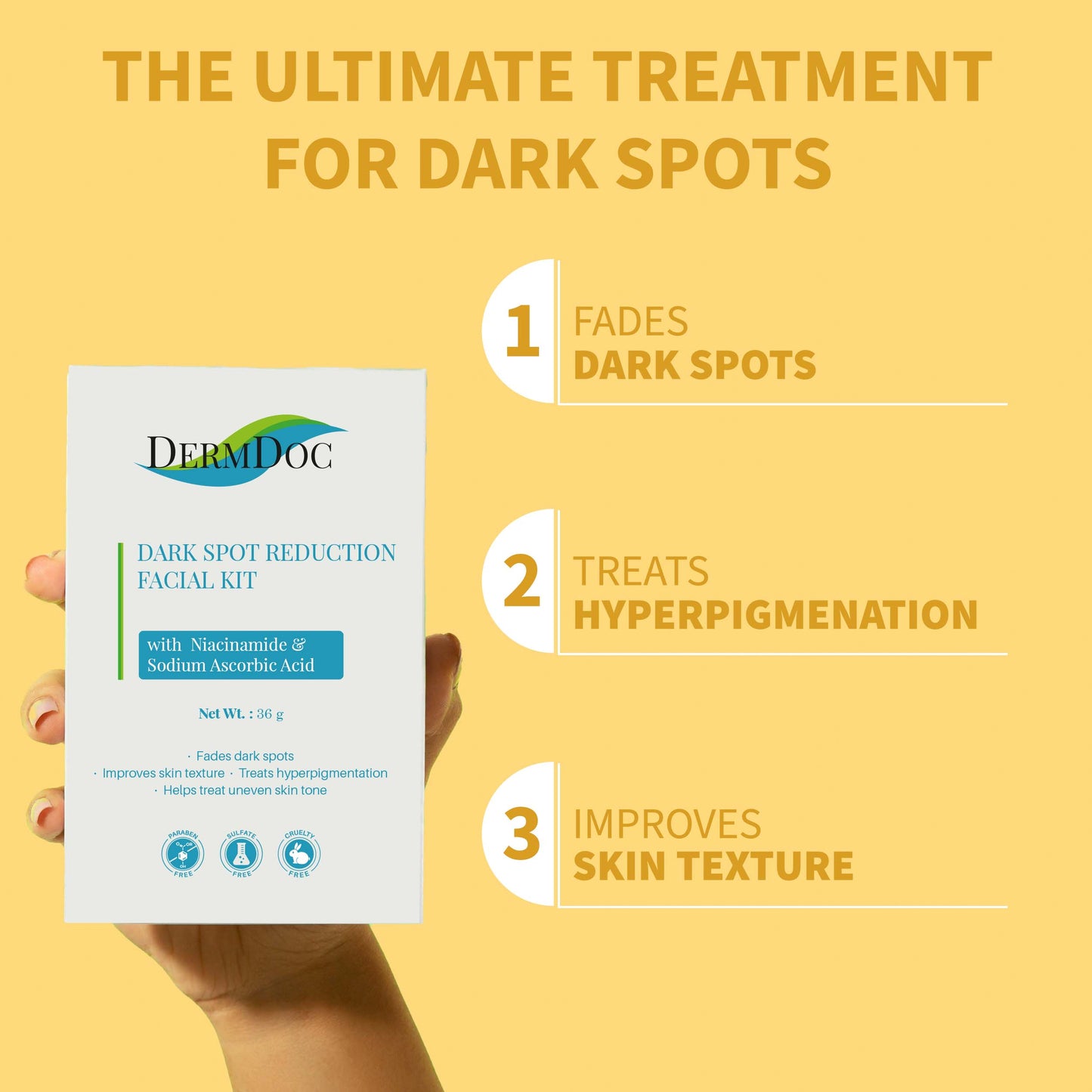 DermDoc Dark Spot Reduction Facial Kit with Niacinamide & Sodium Ascorbic Acid (36 g)