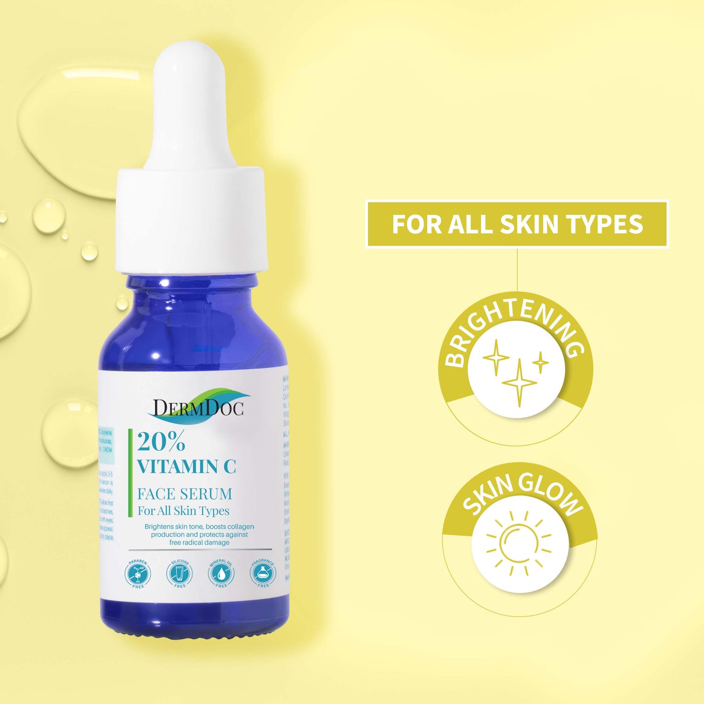 DermDoc 20% Vitamin C Face Serum (10 ml)