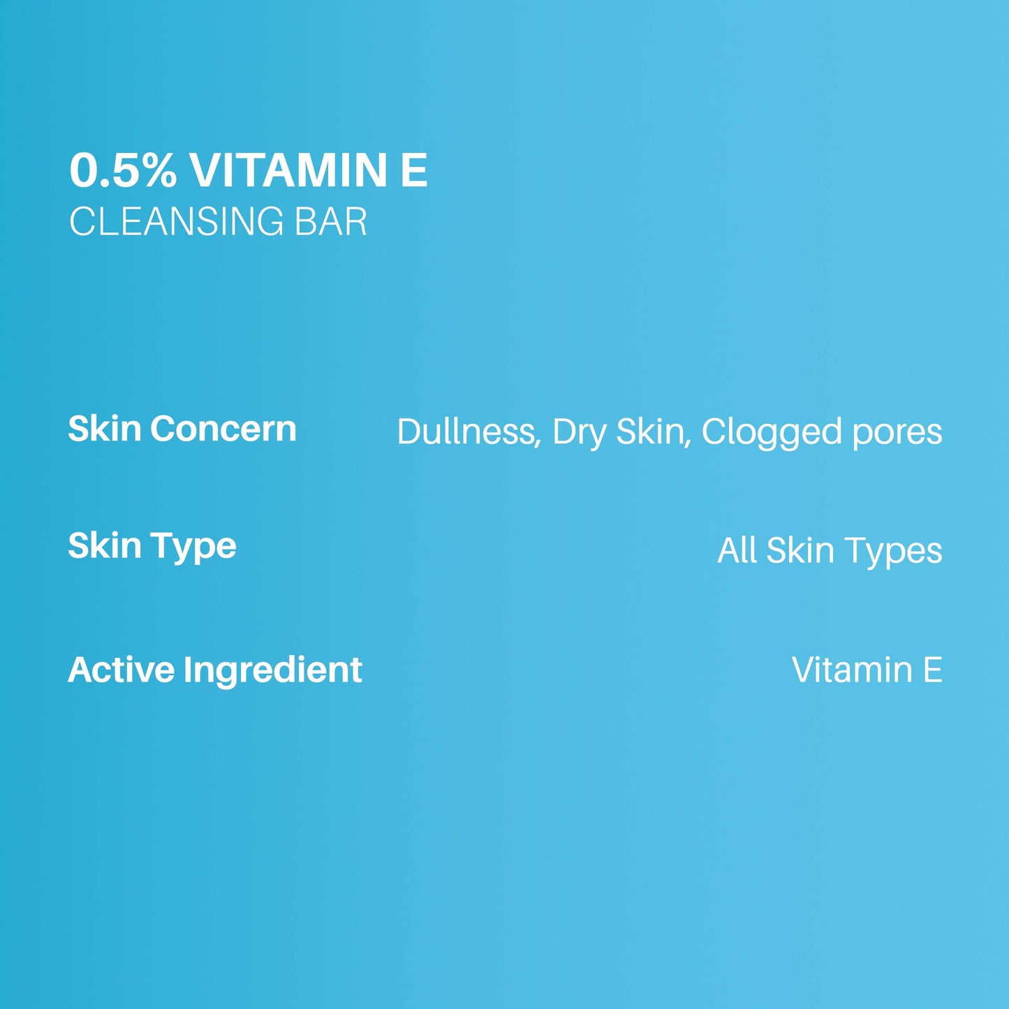 DermDoc 0.5% Vitamin E Cleansing Bar For Moisturized Skin (75g)