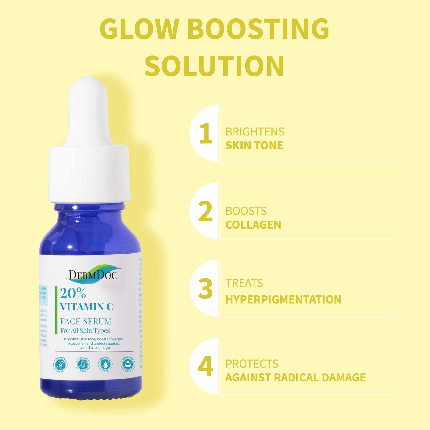 DermDoc 20% Vitamin C Face Serum (10 ml)