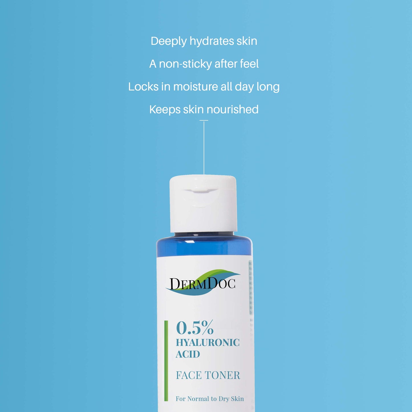 DermDoc 0.5% Pure Hyaluronic Acid Face Toner For Skin Hydration (100 ml)