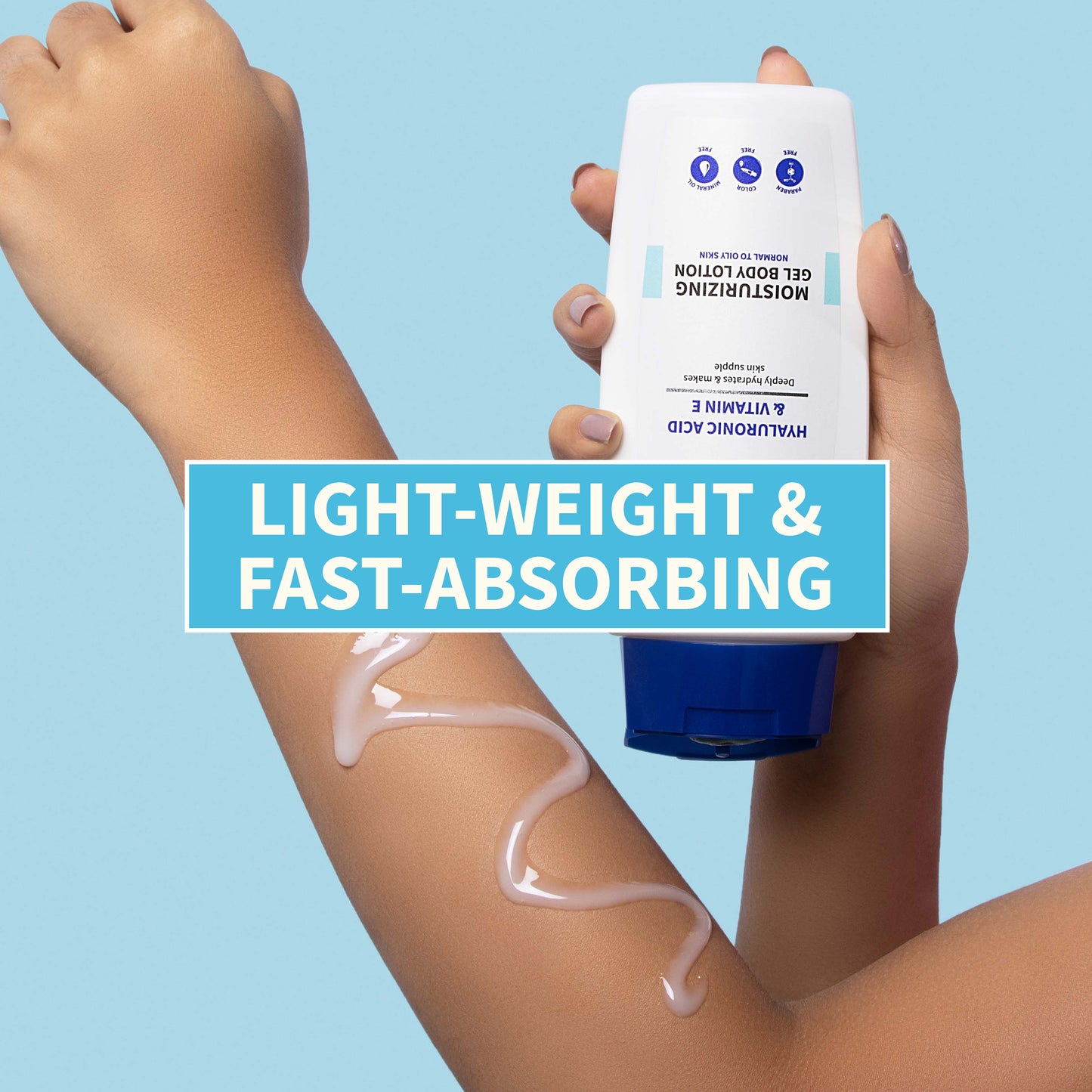 DermDoc Hyaluronic Acid & Vitamin E Gel Body Lotion For Hydration & Moisturization (200ml)