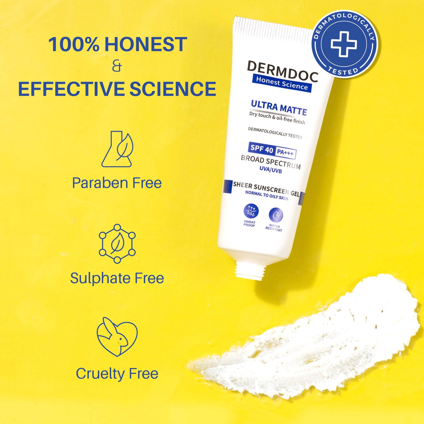 DermDoc Ultra Matte Sheer Sunscreen with SPF 40 & PA+++