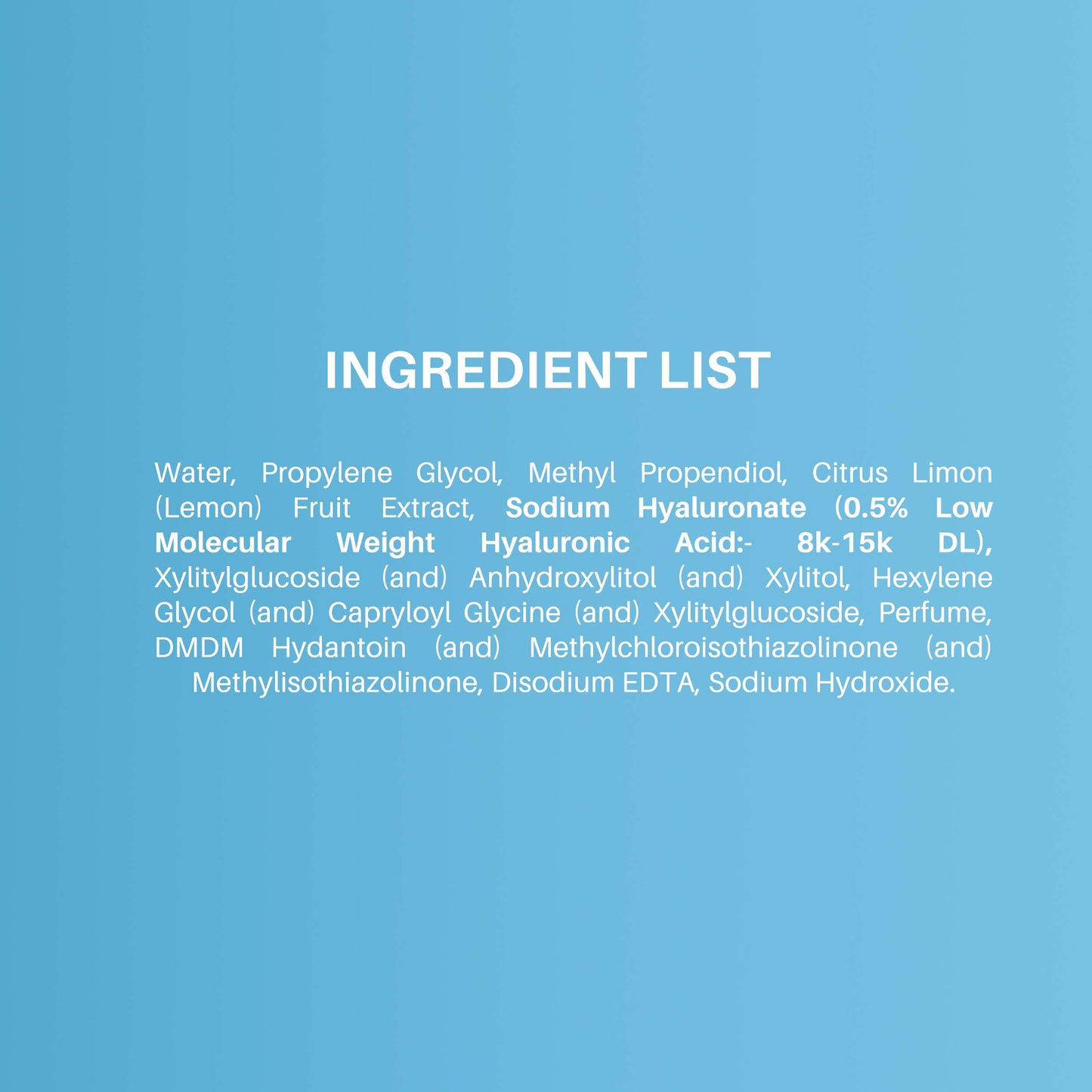 DermDoc 0.5% Pure Hyaluronic Acid Face Toner For Skin Hydration (100 ml)