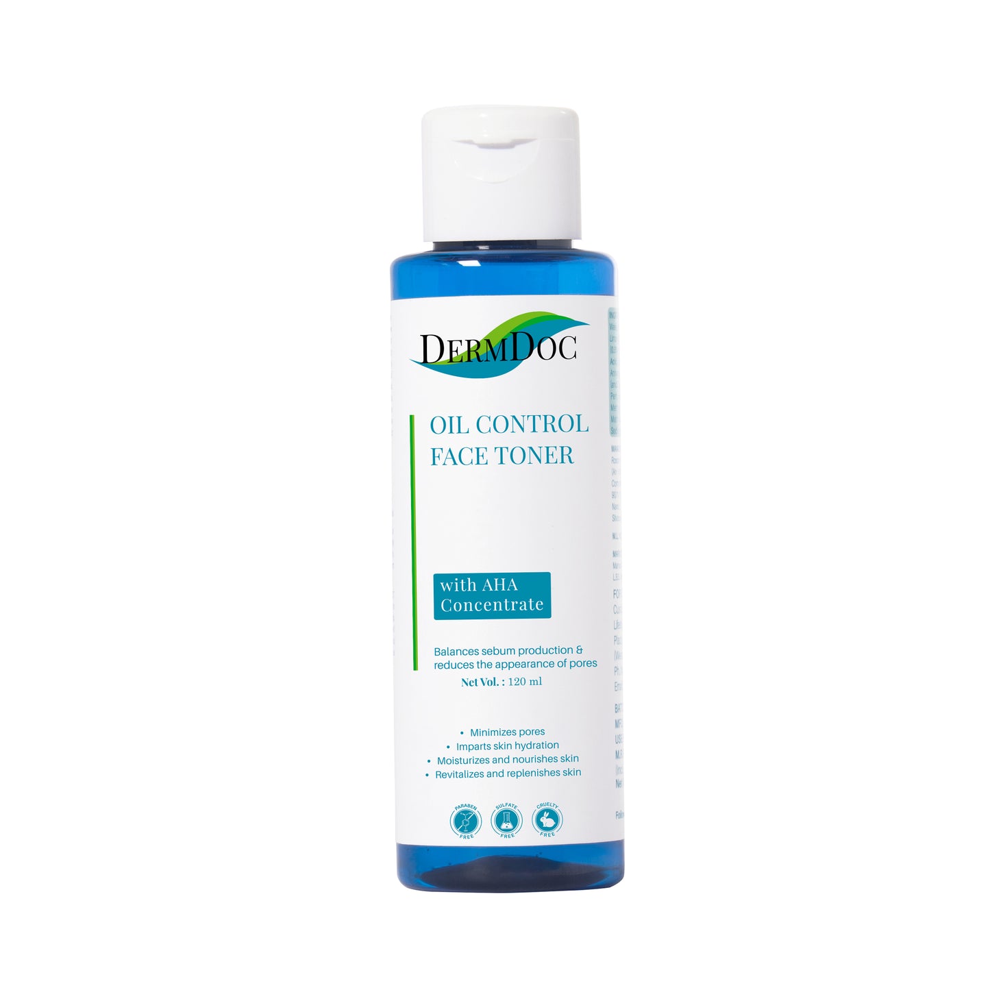 DermDoc Oil Control Face Toner With AHA For Oily Skin (100 ml)