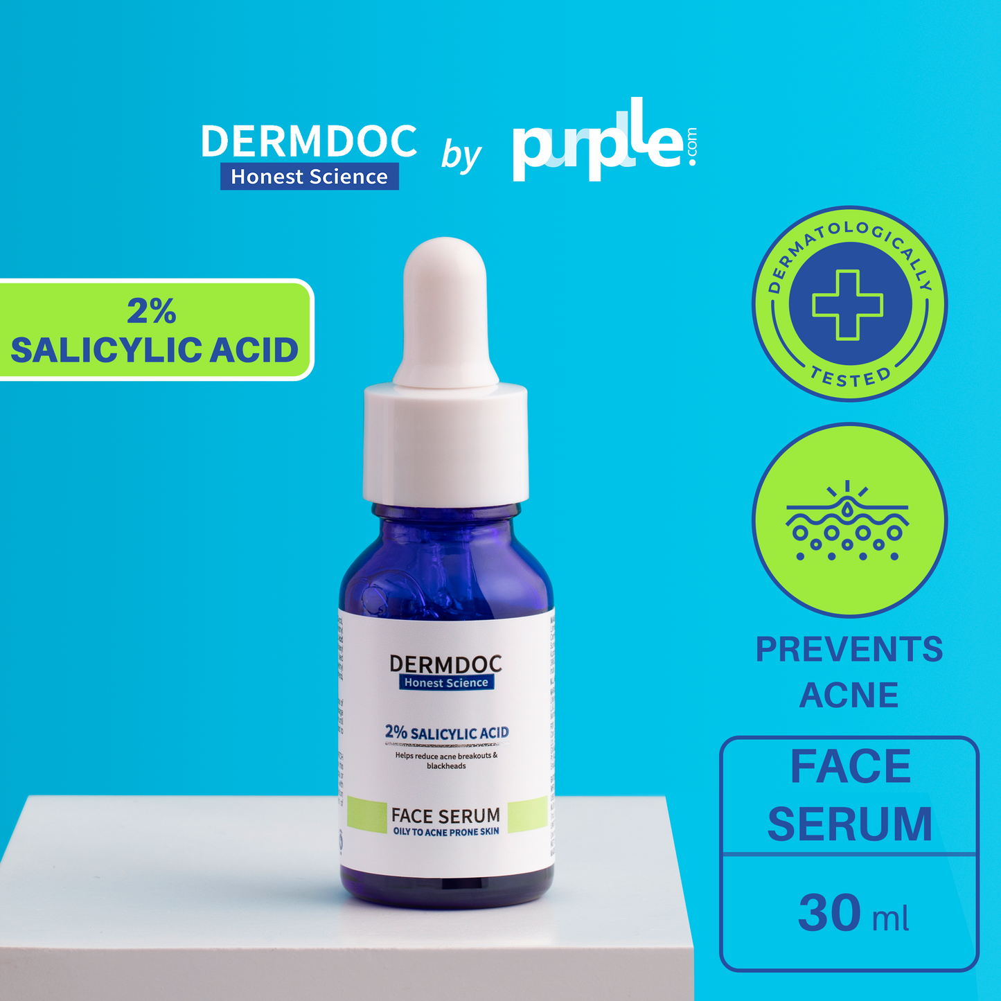 DermDoc 2% Salicylic Acid Anti Acne Face Serum (15 ml)