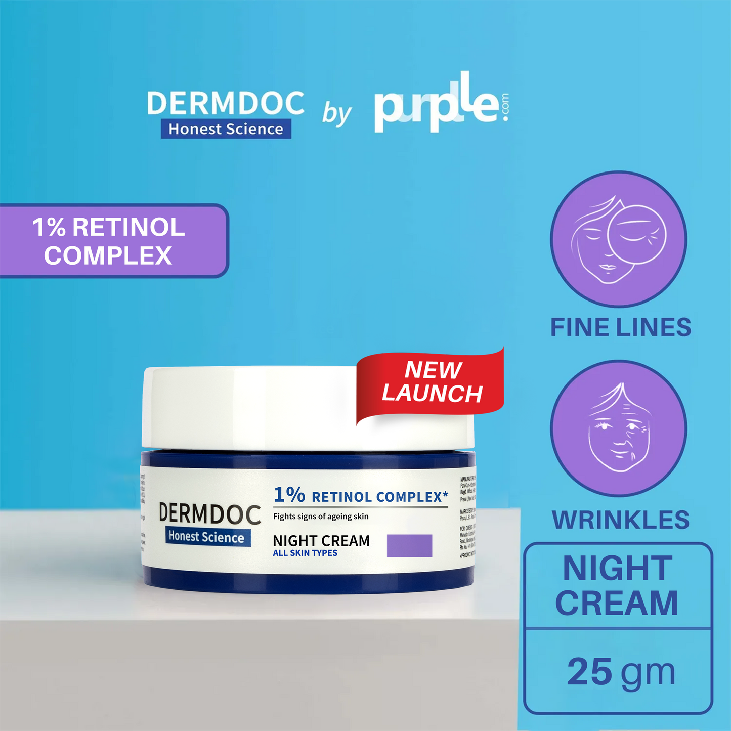 DERMDOC 1% Retinol Complex Night Cream (25g)