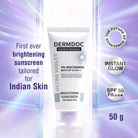 DERMDOC 4% Niacinamide with SPF 50 PA +++ Brightening Sunscreen (50 gm)
