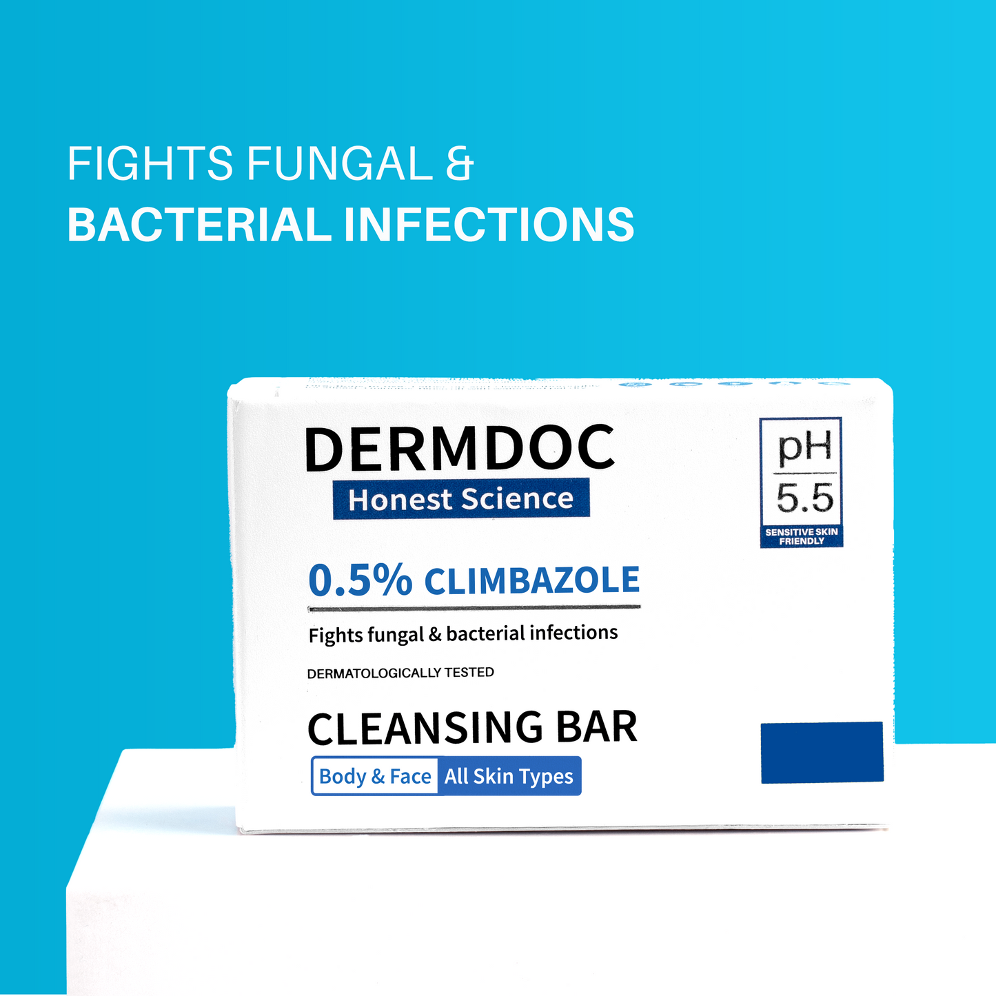 DermDoc by Purplle Anti Fungal 0.5% Climbazole Cleansing Bar (75g) | gentle deep cleansing bar | antifungal cleansing bar for skin