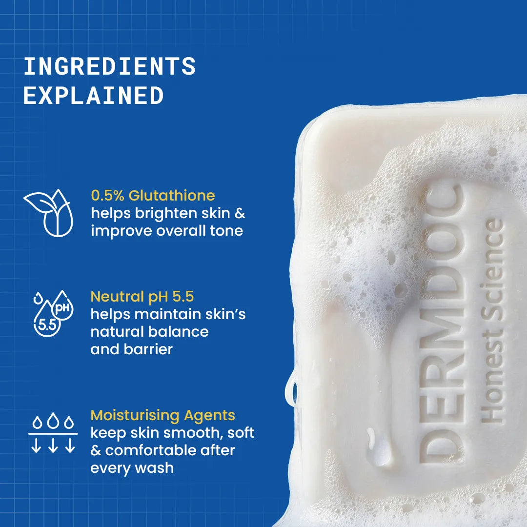 DERMDOC 0.5% Glutathione Cleansing Soap Bar – DermDoc