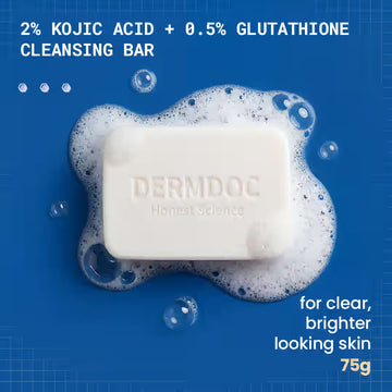 DERMDOC 2% Kojic Acid and 0.5% Glutathione Cleansing Bar