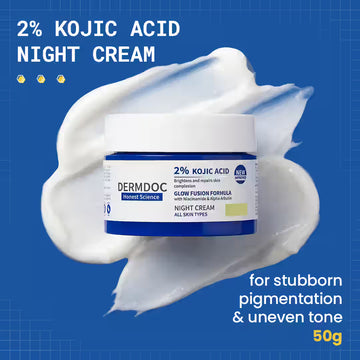 DERMDOC 2% Kojic Acid Glow Fusion Formula Night Cream
