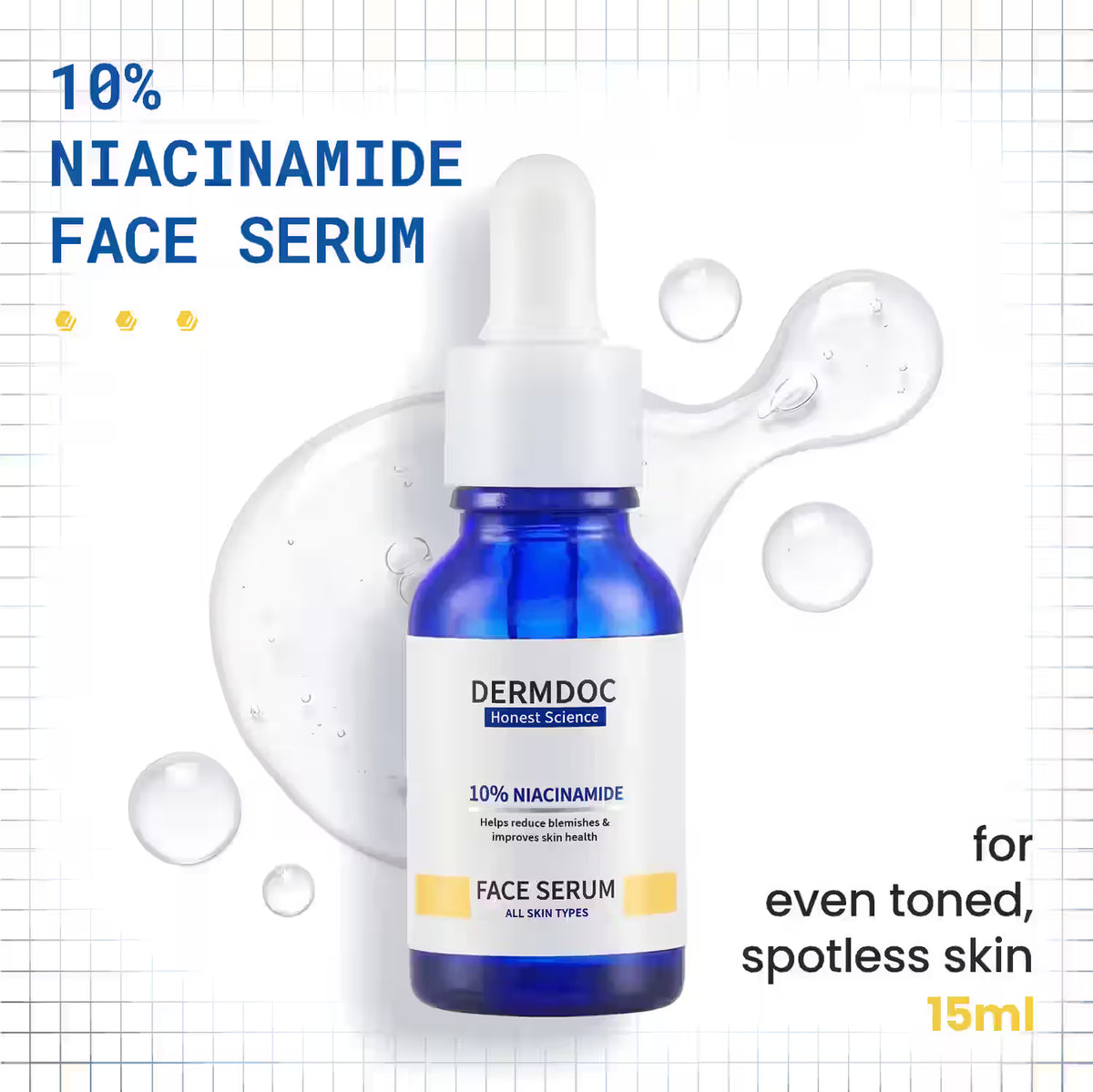 DERMDOC 10% Niacinamide Face Serum 30ml - Image 1