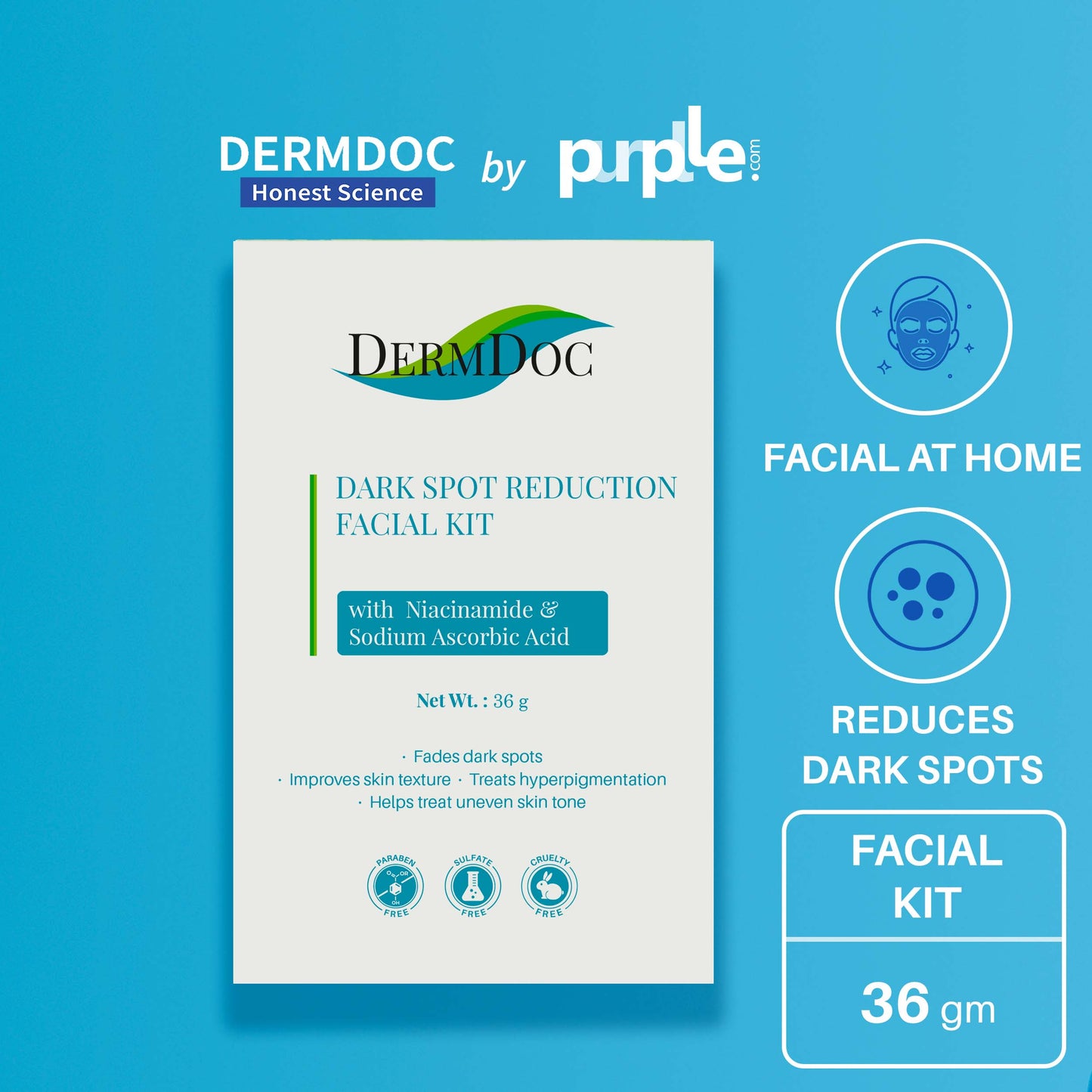 DermDoc Dark Spot Reduction Facial Kit with Niacinamide & Sodium Ascorbic Acid (36 g)