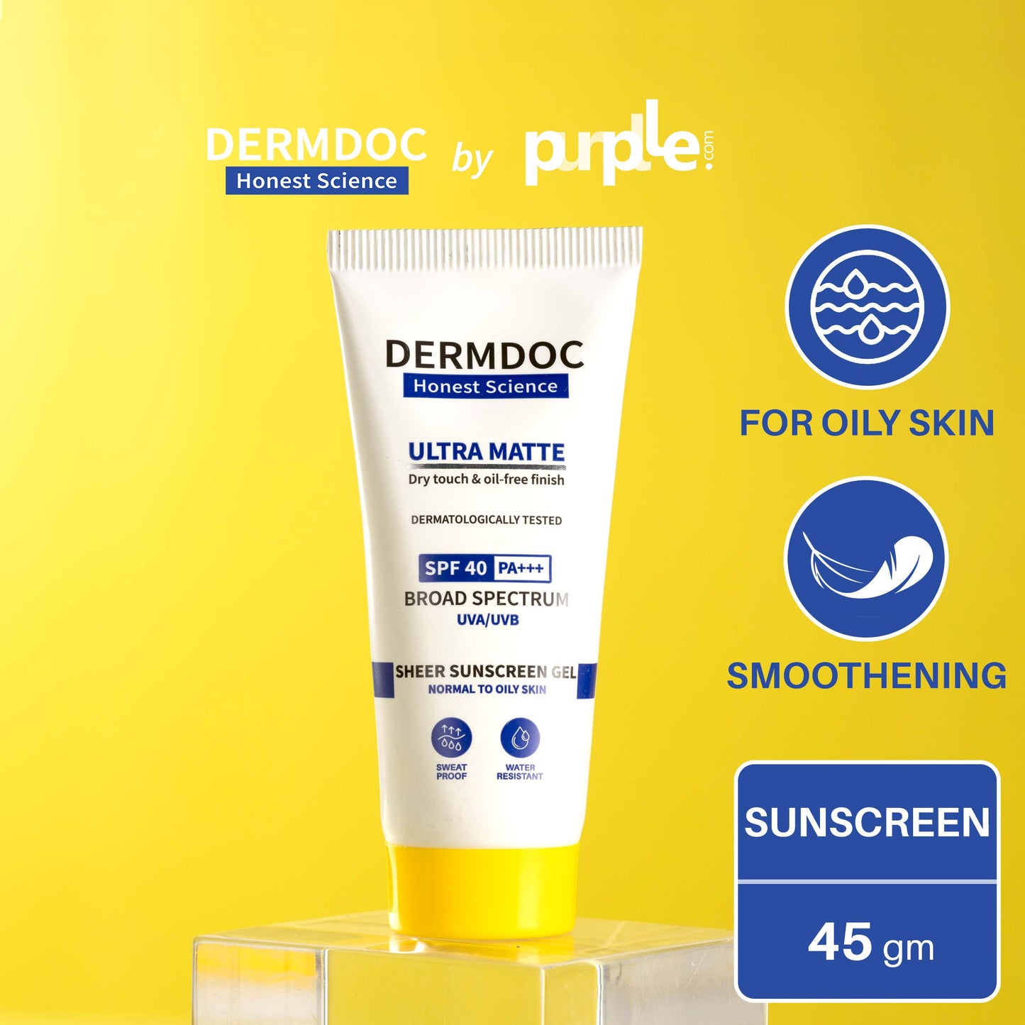 DermDoc Ultra Matte Sheer Sunscreen with SPF 40 & PA+++