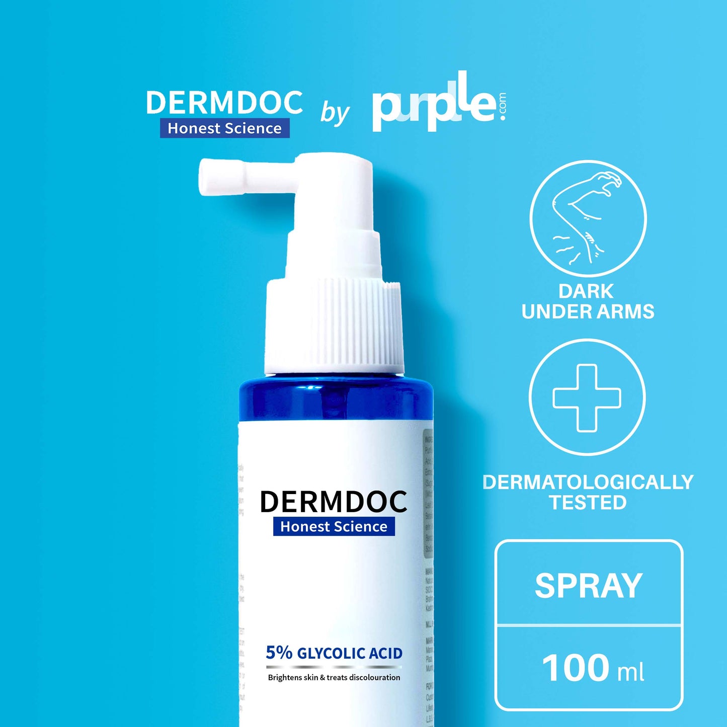 DermDoc 5% Glycolic Acid Under Arm Treatment (100ml)