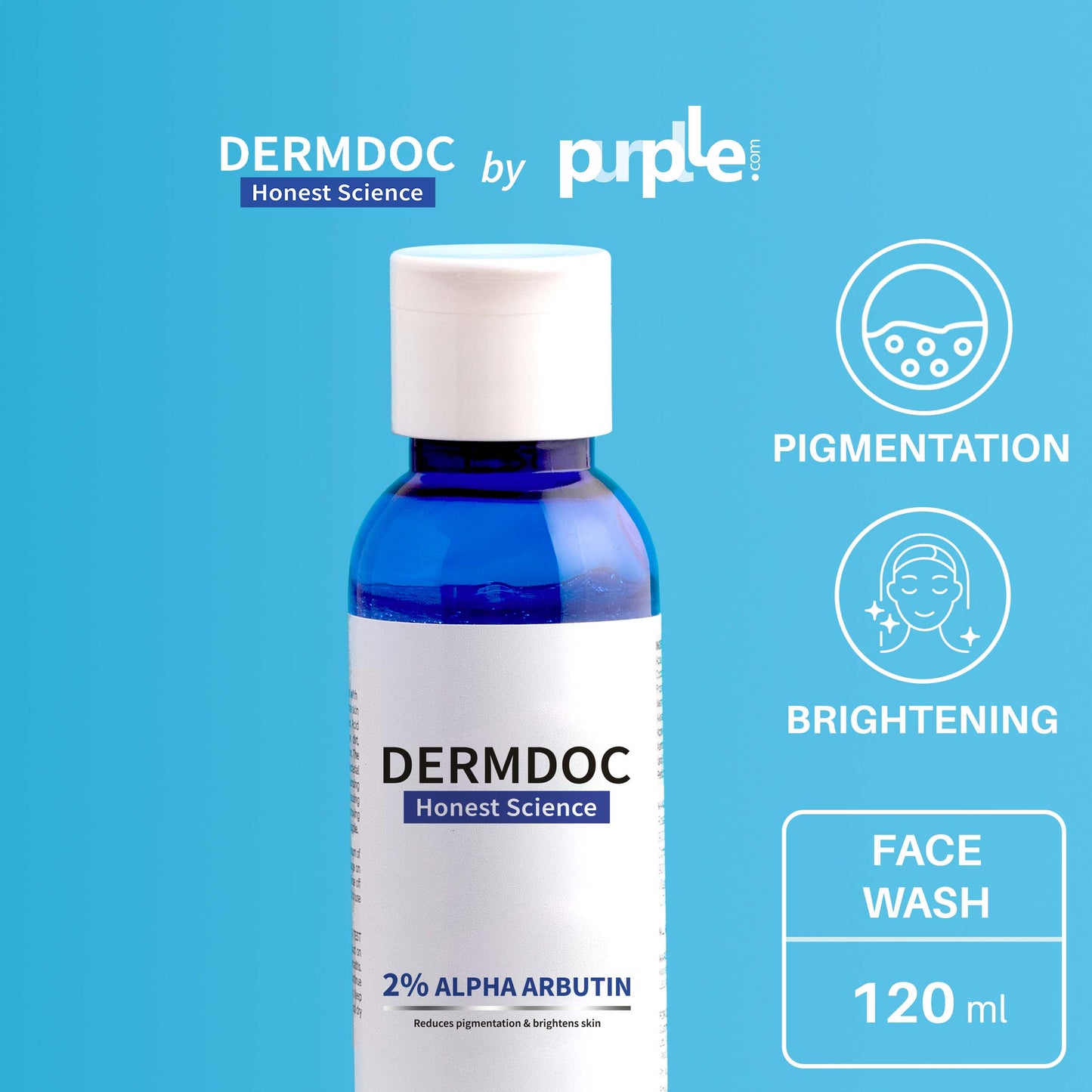 DermDoc 2% Alpha Arbutin Face Wash (120 ml)