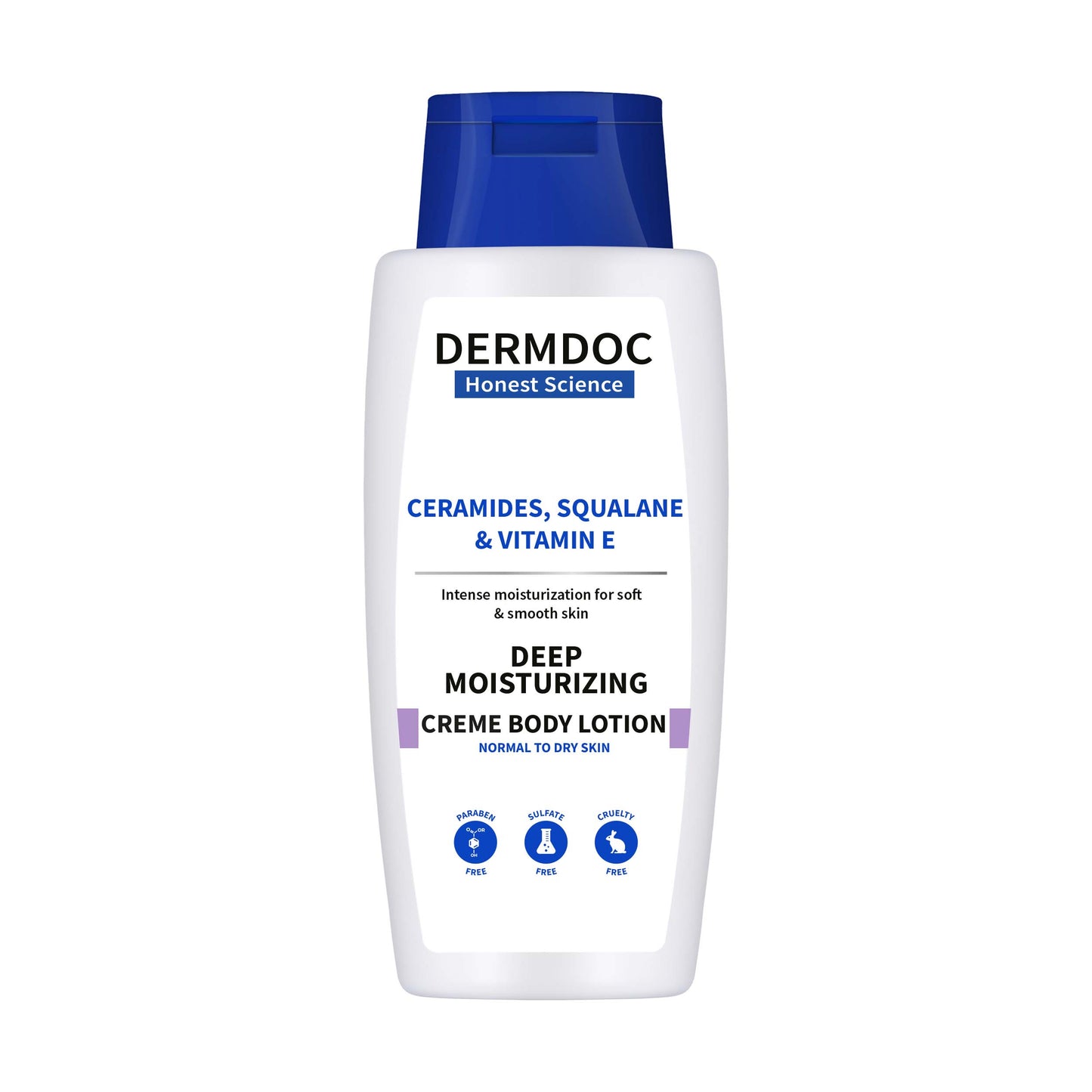 DermDoc Ceramides, Squalane & Vitamin E Deep Moisturizing Creme Body Lotion (200ml)