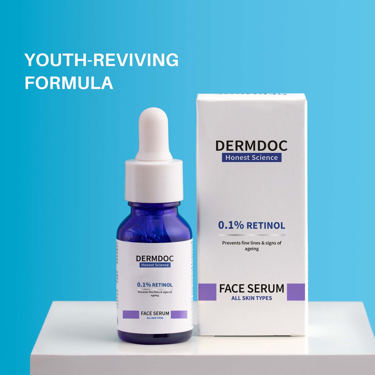DermDoc 0.1% Retinol Anti Ageing Face Serum For Youthful Skin (15 ml)