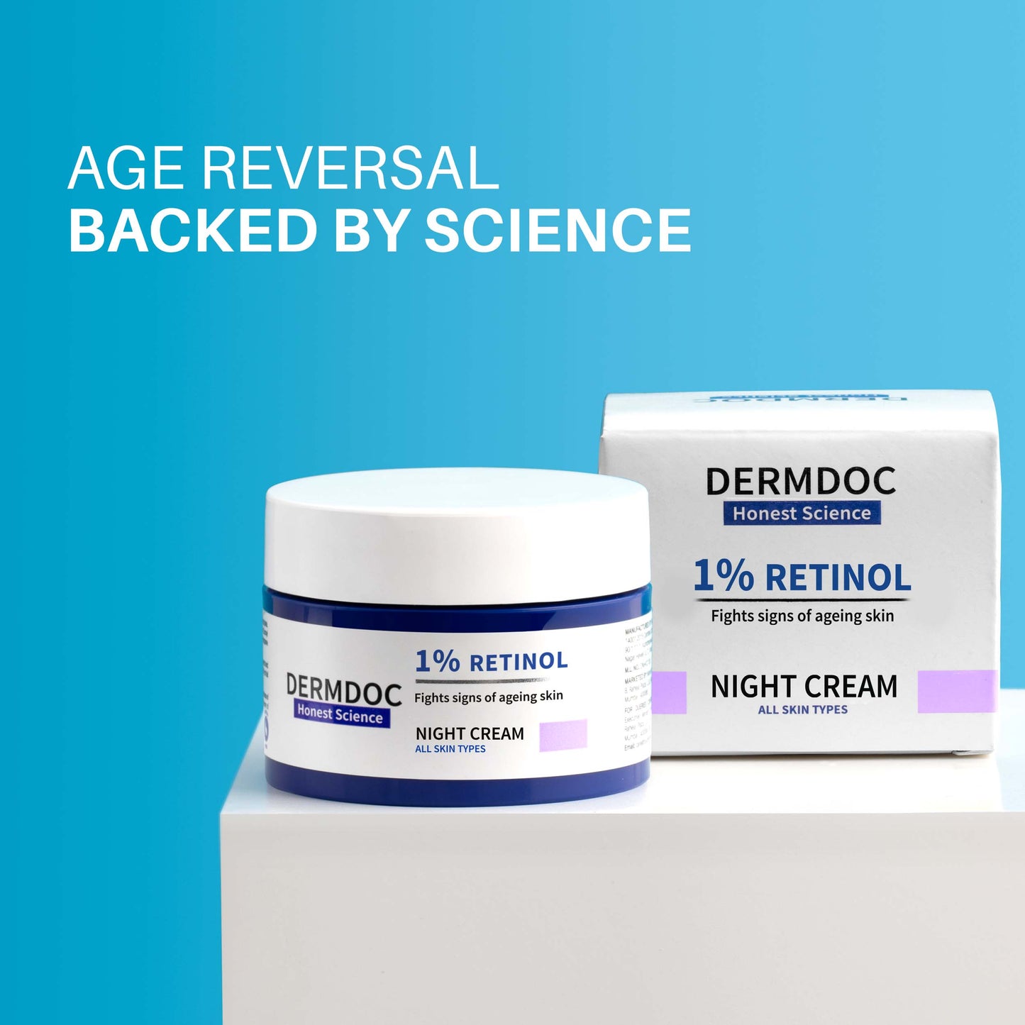 DermDoc 1% Retinol Anti Ageing Night Cream (50g)