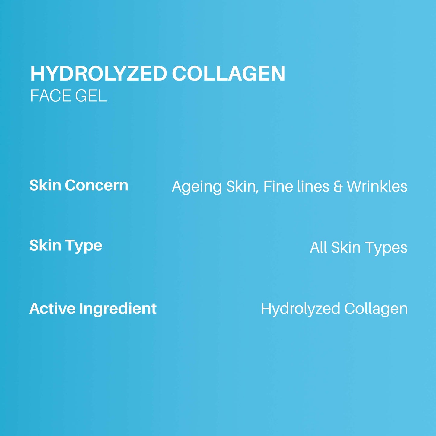 DermDoc Hydrolyzed Collagen Skin Tightening Face Gel For Plump & Youthful Skin (50g)