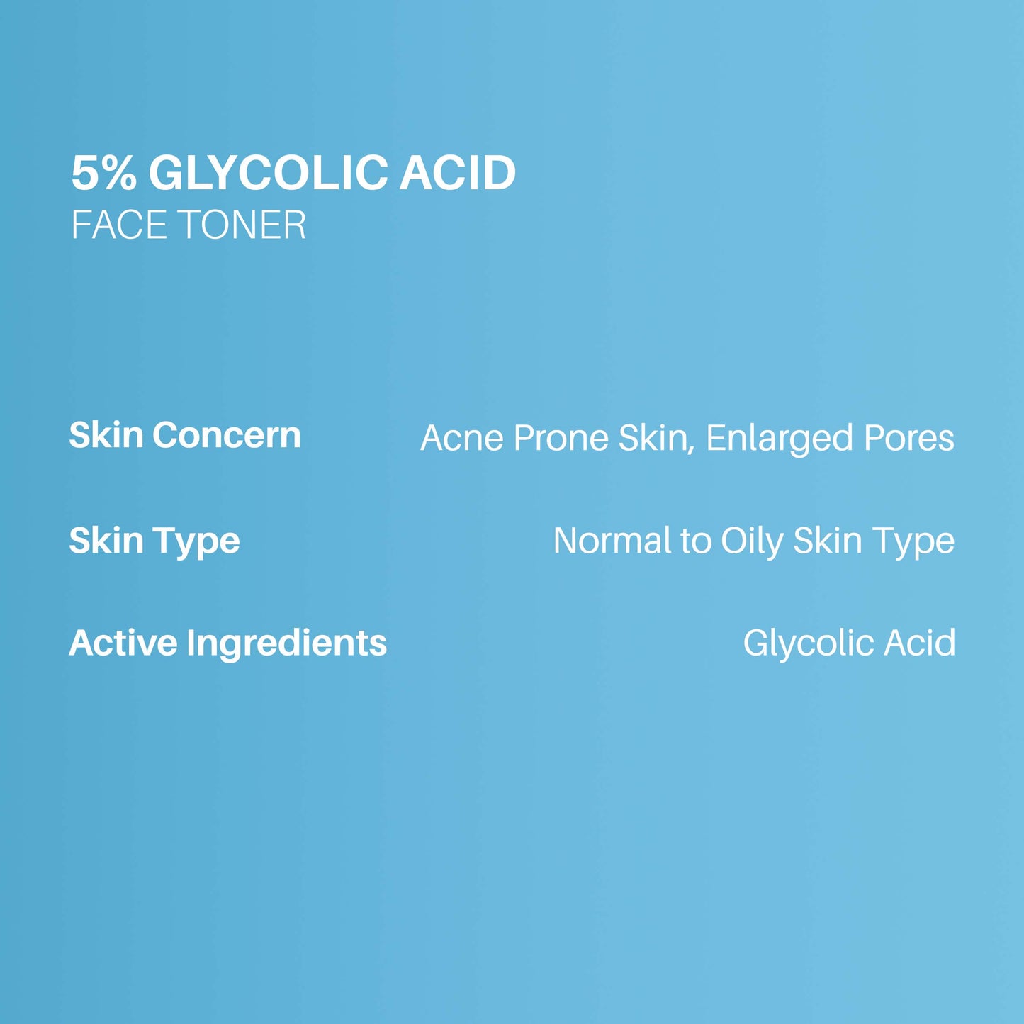 DermDoc 5% Glycolic Acid Face Toner For Skin Exfoliation (100 ml)