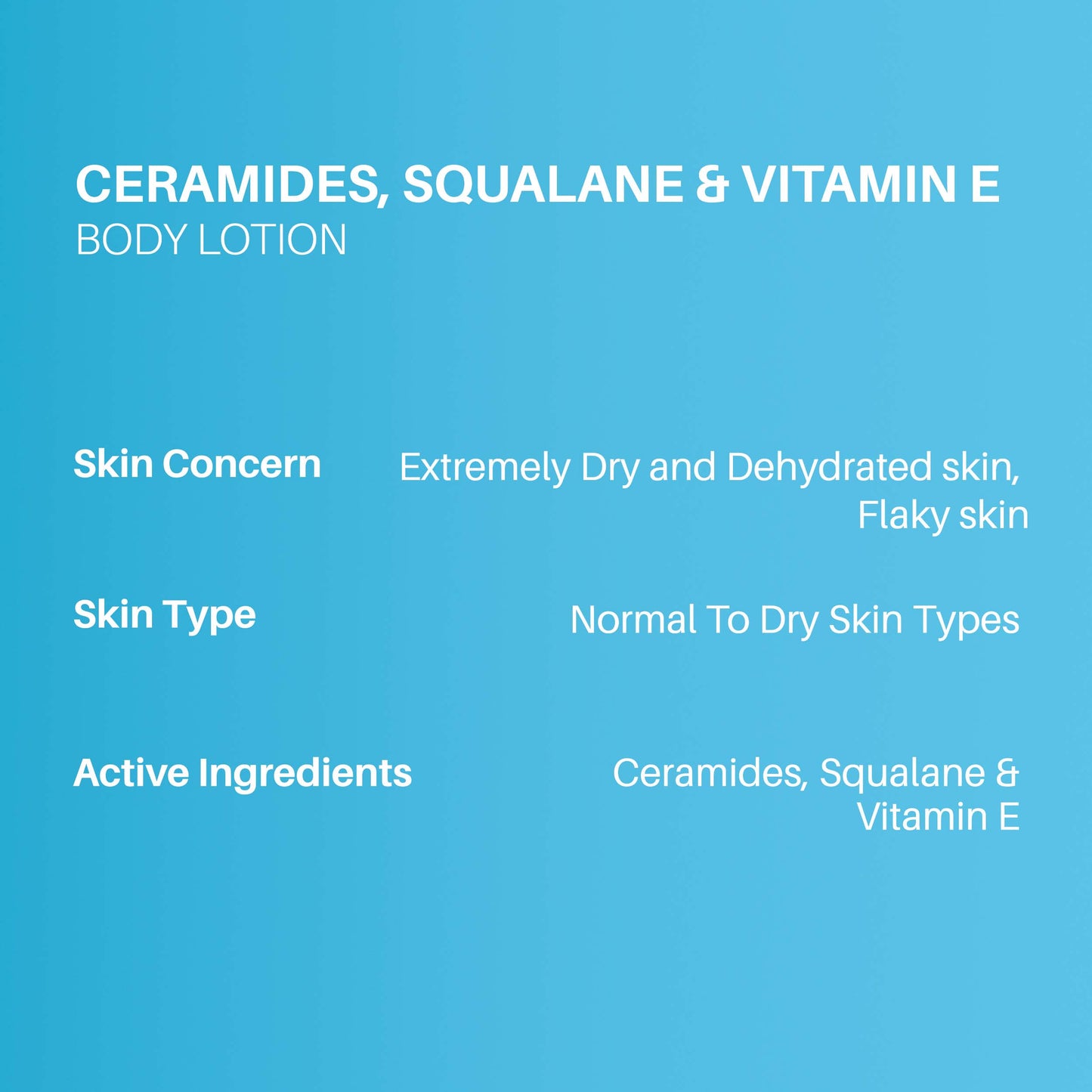 DermDoc Ceramides, Squalane & Vitamin E Deep Moisturizing Creme Body Lotion (200ml)