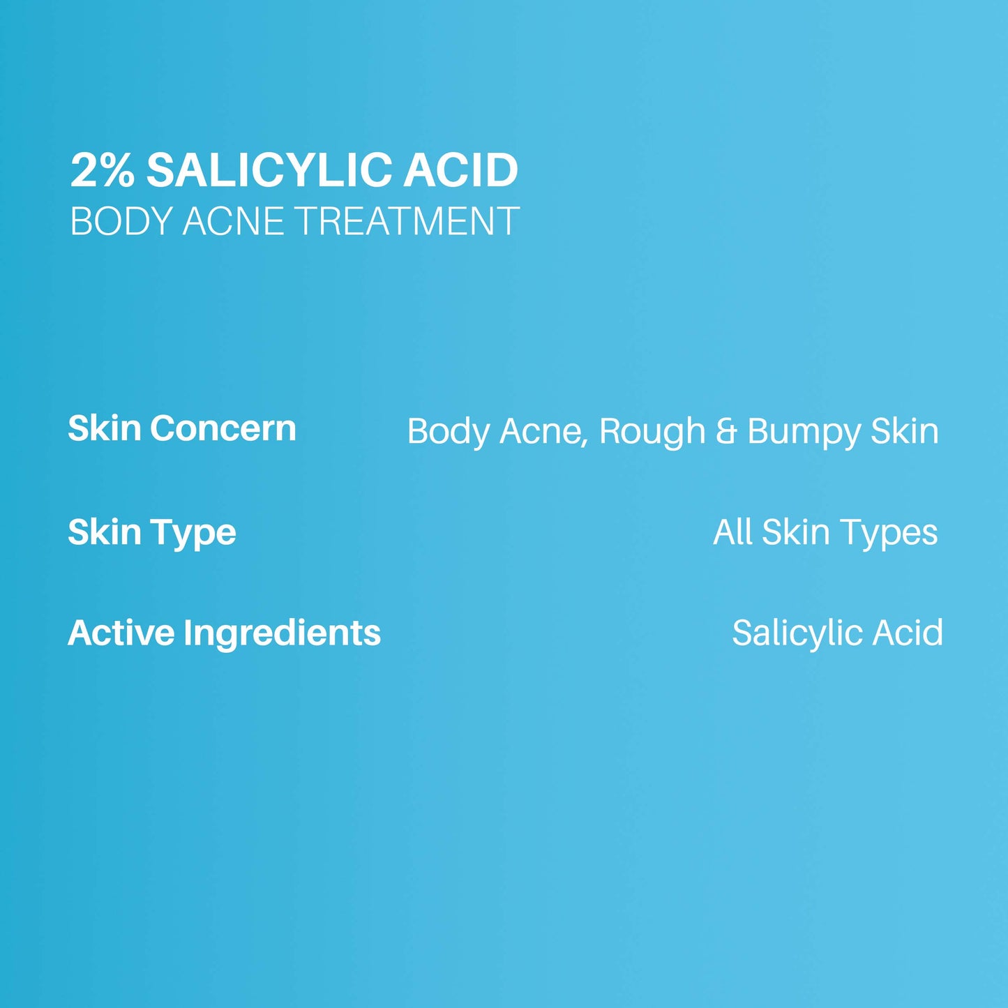 DermDoc 2% Salicylic Acid Body Acne Treatment For Clear & Acne Free Skin (100ml)