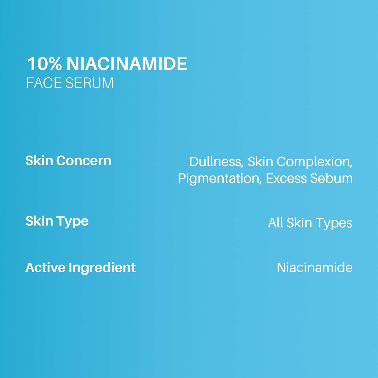 DermDoc 10% Niacinamide Face Serum For Dark Spots & Oil Control (15ml)