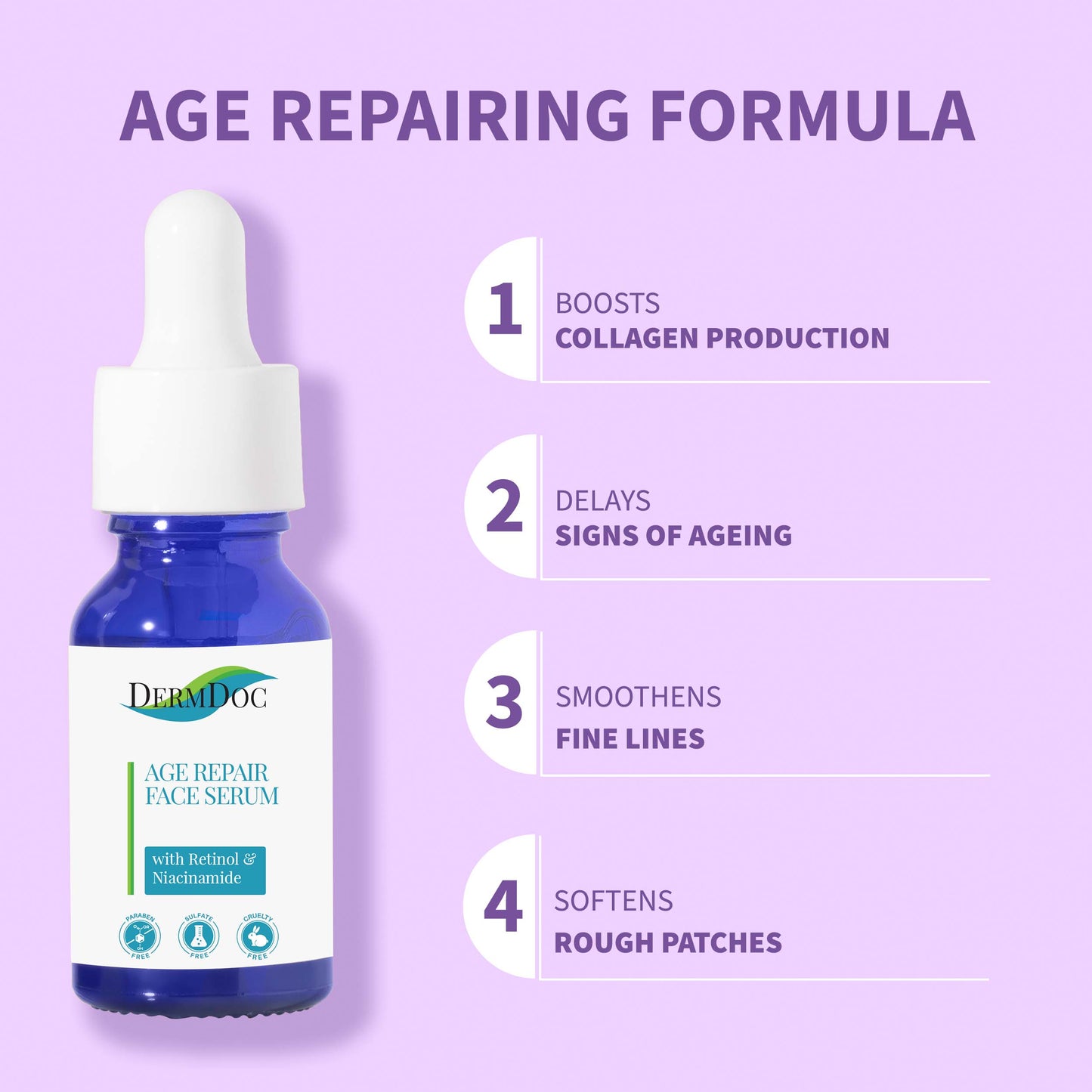 DermDoc Age Repair Face Serum with Retinol & Niacinamide (10 ml)