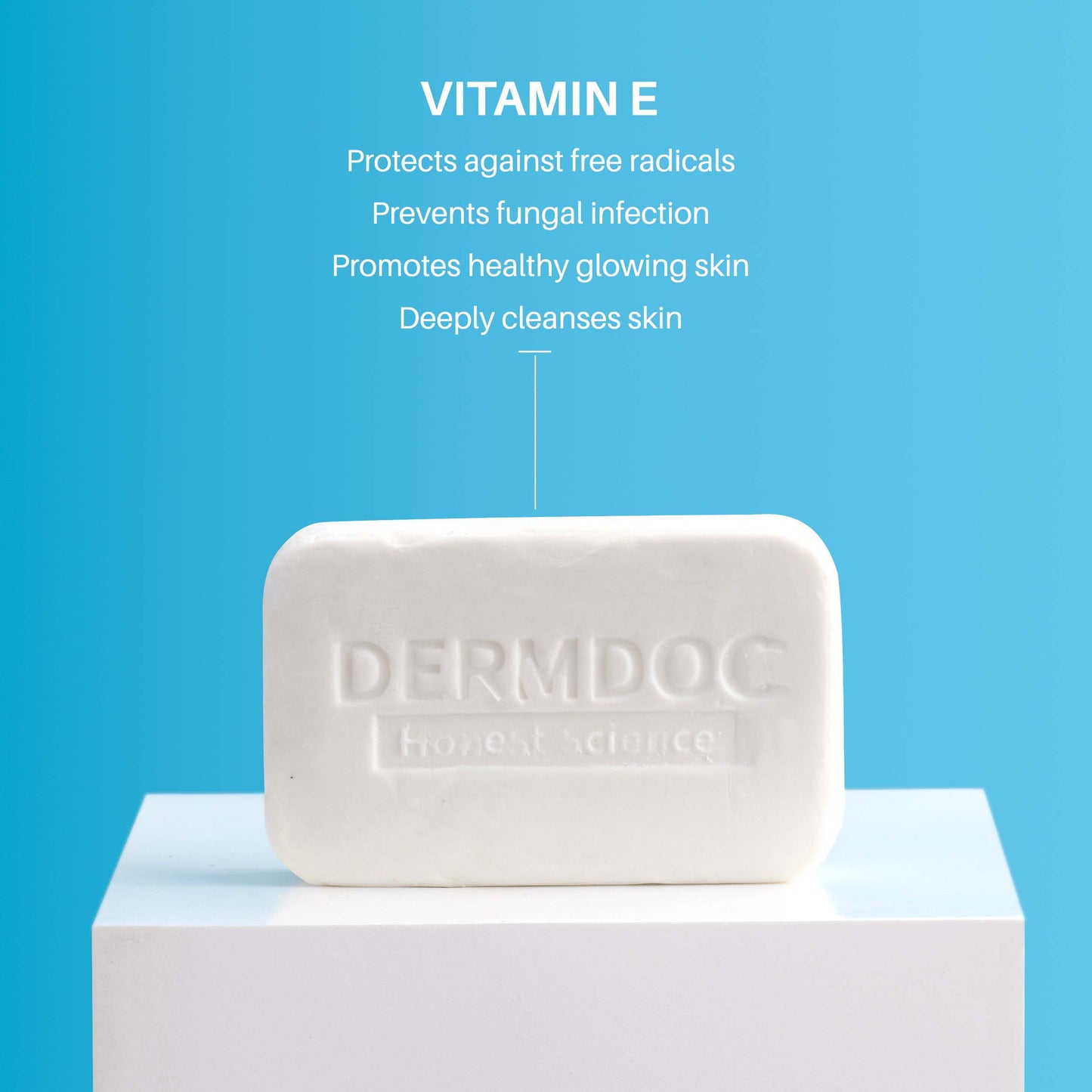 DermDoc 0.5% Vitamin E Cleansing Bar For Moisturized Skin (75g)