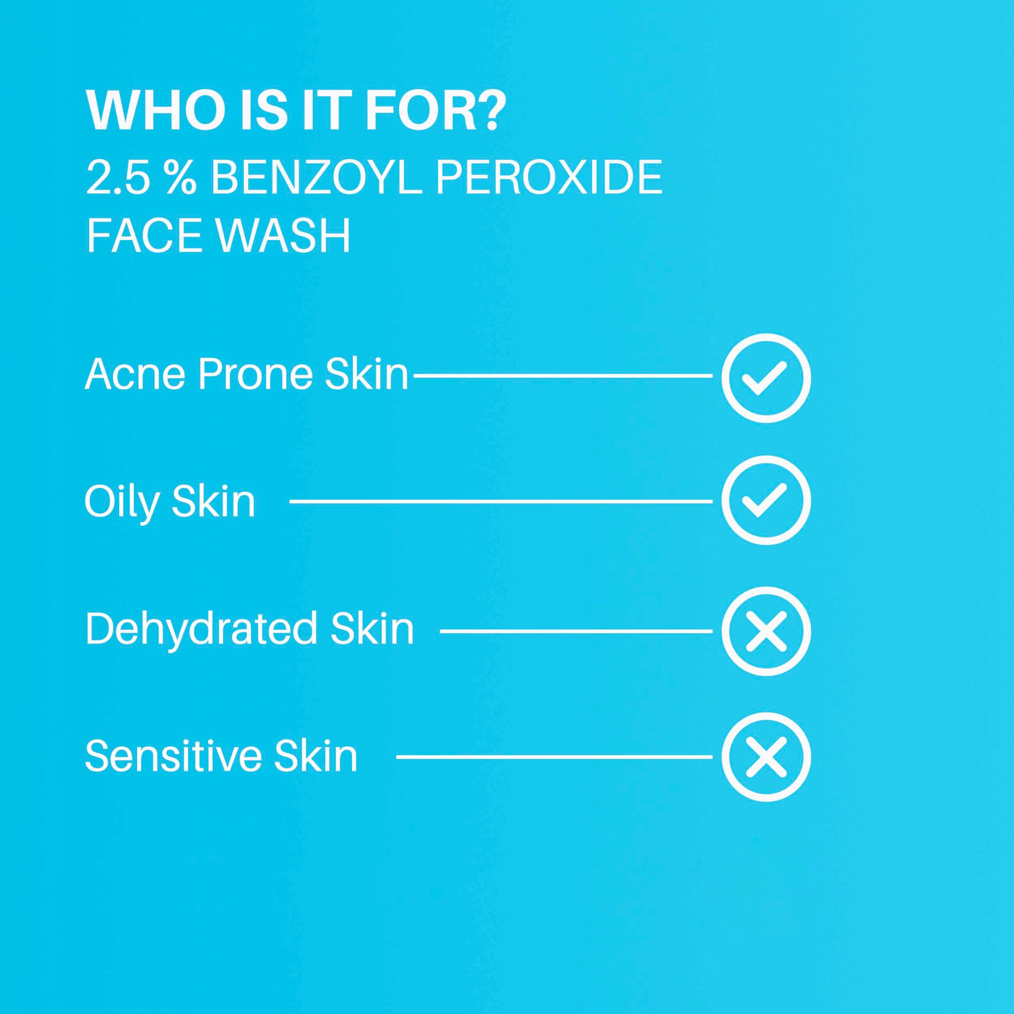 Dermdoc 25 Benzoyl Peroxide Face Wash For Clear Skin 7082