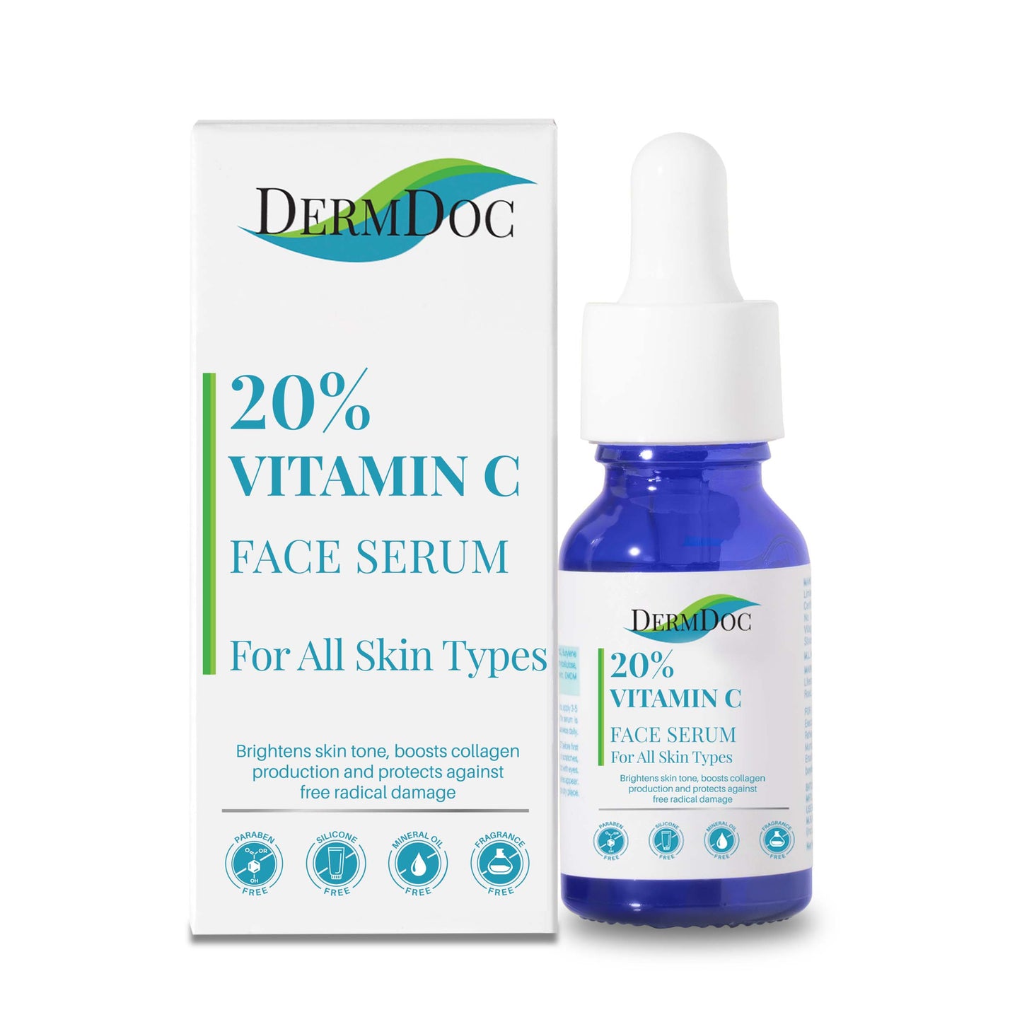 DermDoc 20% Vitamin C Face Serum (10 ml)